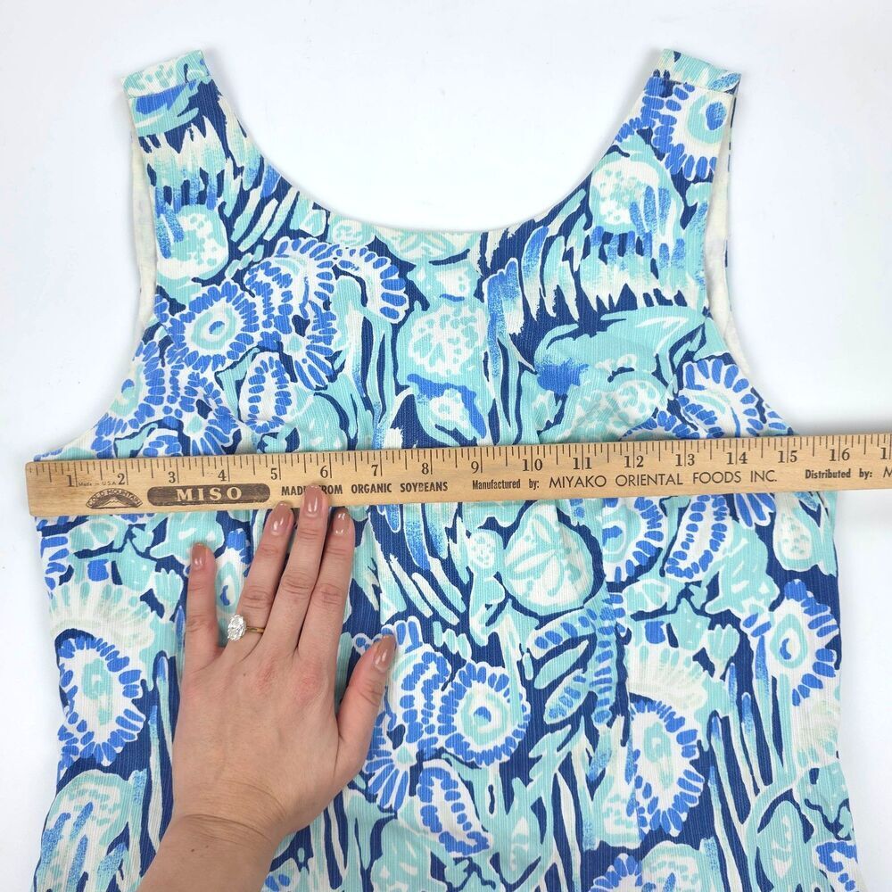 LILLY PULITZER Mila Shift Mini Dress Indigo Sunset 70s Resort Beachy Boho Preppy - Picture 3 of 11